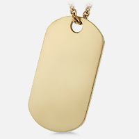 gold dog tag